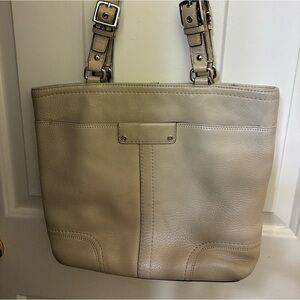 Coach Camel Tan Pebbled Leather Hamilton Shoulder Tote authenticate certificate
